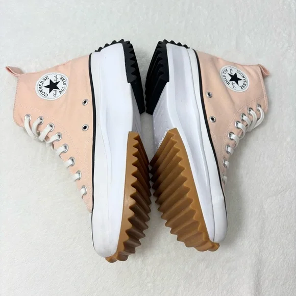Converse Run Star Hike Hi Platform High Top Women's Size 9 Canvas Sneaker Coral‎ - Picture 5 of 11